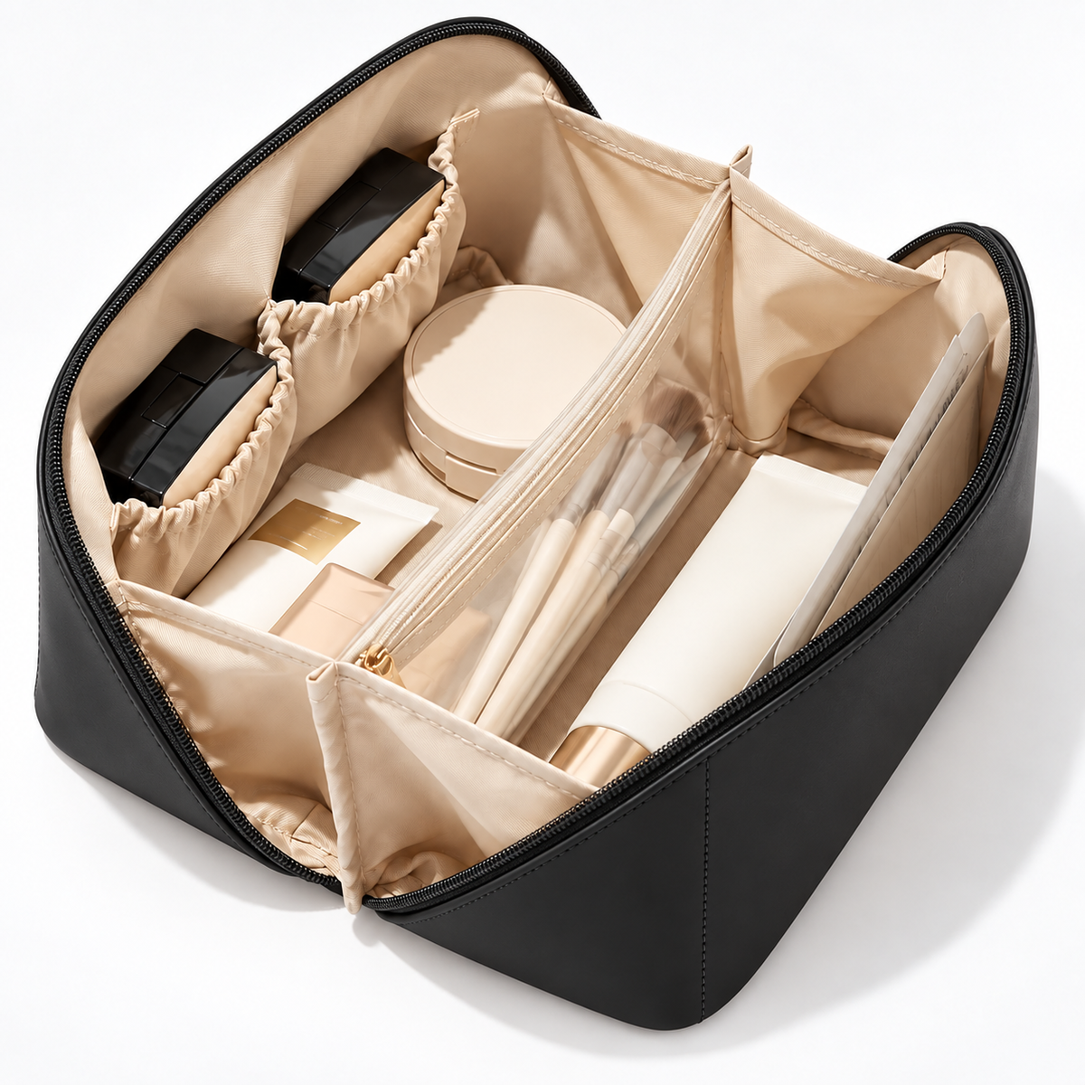 PU Leather Travel Makeup Bag