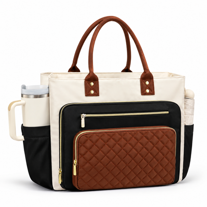 Multi-Pocket Laptop Work Tote Bag