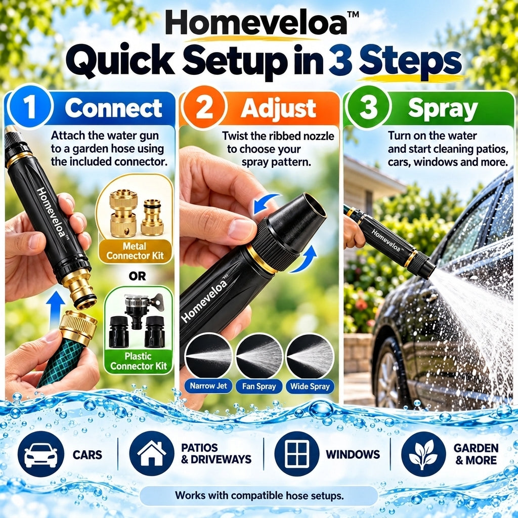 Monizes™ High-Pressure Car Wash & Garden Spray Gun