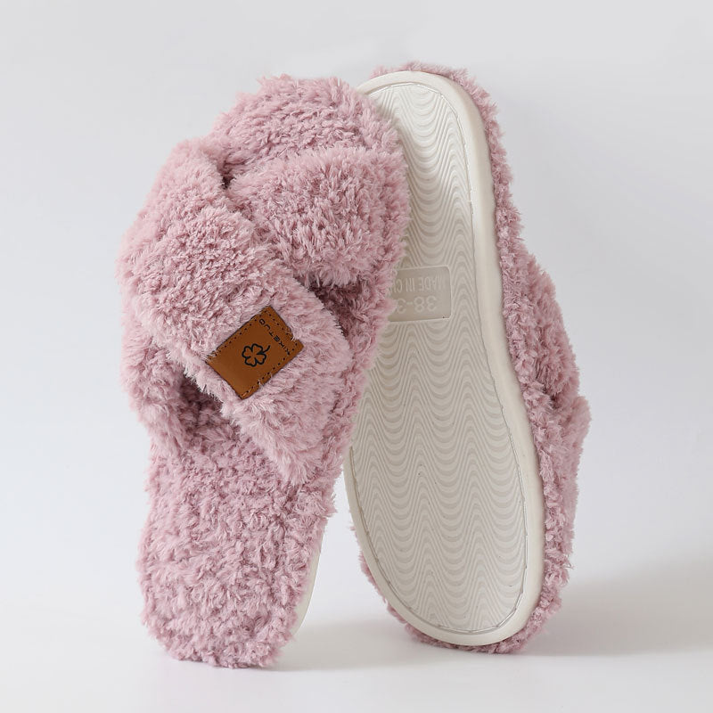 Women’s CloudSoft Crisscross Fuzzy Slippers