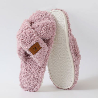 Women’s CloudSoft Crisscross Fuzzy Slippers