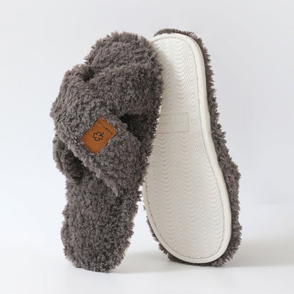 Women’s CloudSoft Crisscross Fuzzy Slippers