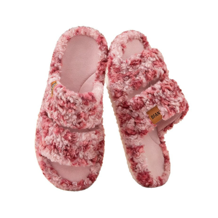 Unisex Cozy Plush Double-Strap House Slippers