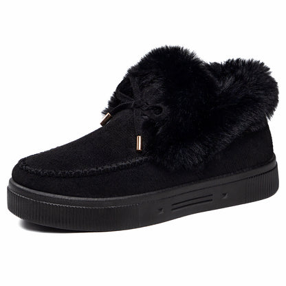 2026 Women's Cozy Winter Ankle Boots – Warm Furry Bow Style