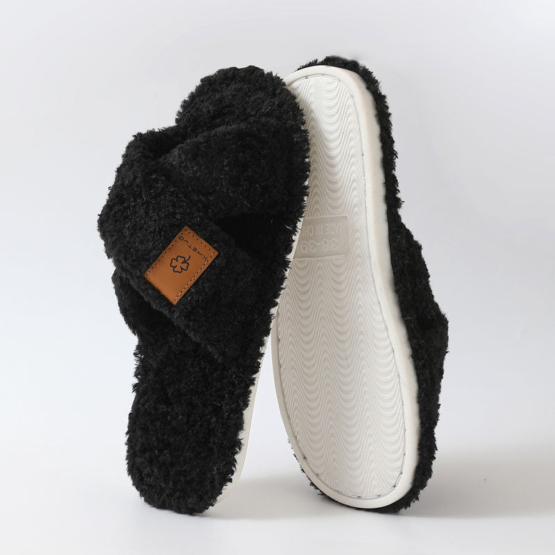Women’s CloudSoft Crisscross Fuzzy Slippers