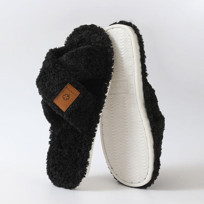 Women’s CloudSoft Crisscross Fuzzy Slippers