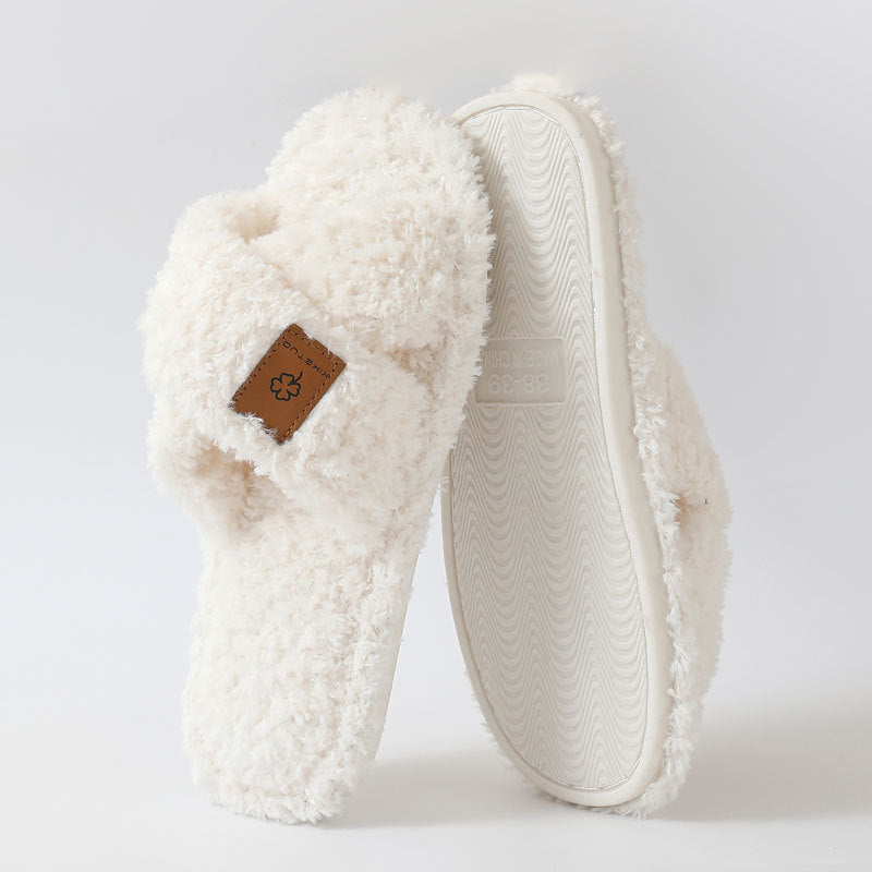 Women’s CloudSoft Crisscross Fuzzy Slippers