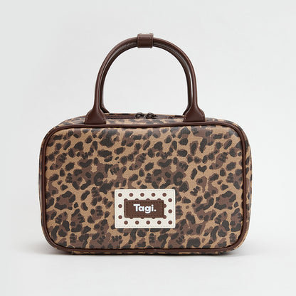 Bowling Storage Makeup Bag, Handbag, Small Square Bag, Polka Dot Leopard Print