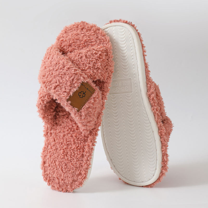Women’s CloudSoft Crisscross Fuzzy Slippers