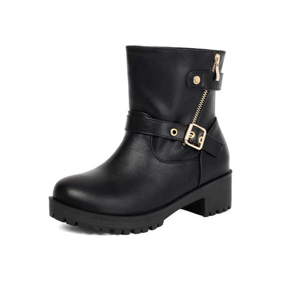 Women’s Everyday Side-Zip Buckle Boots