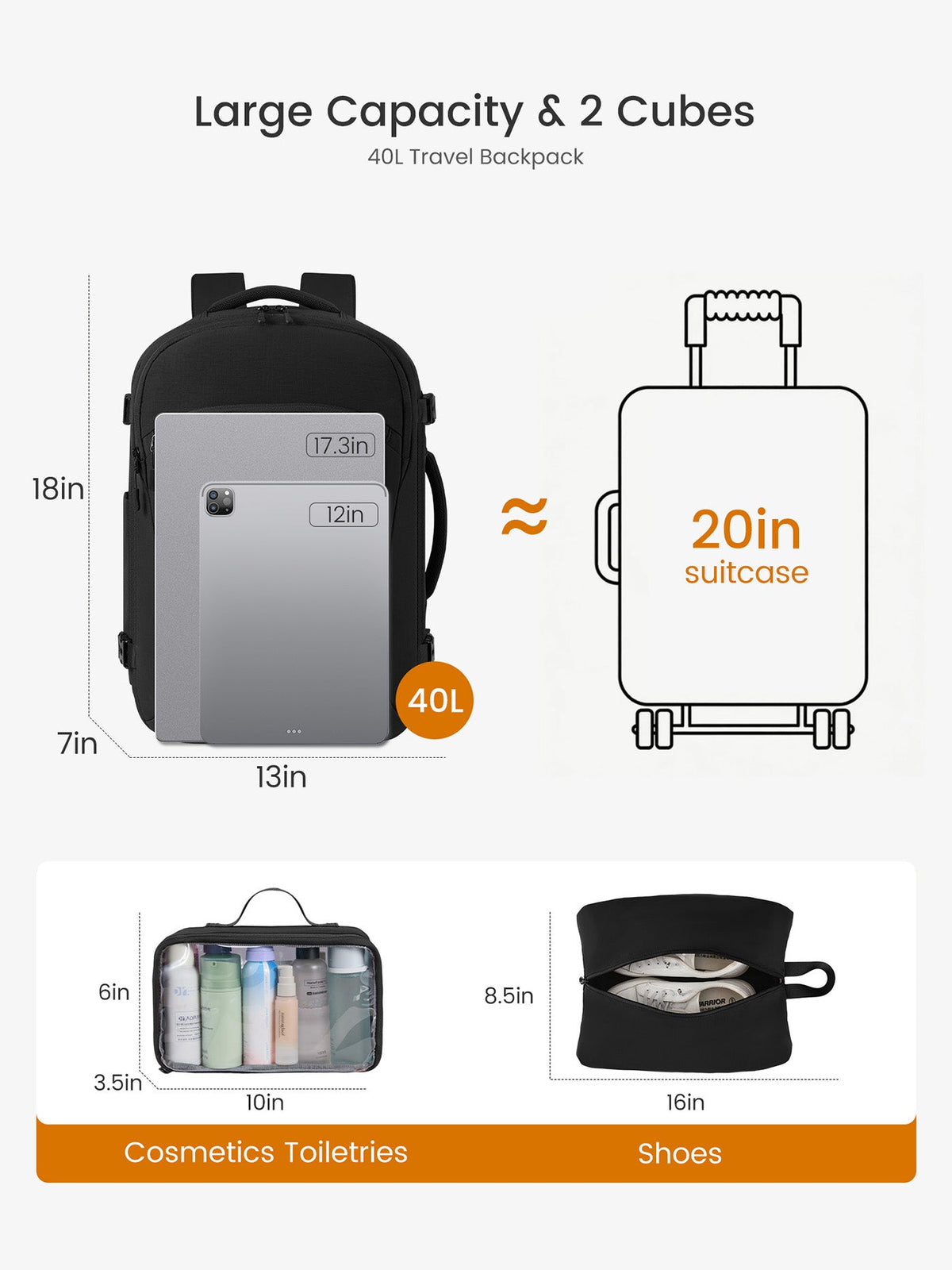Travel Backpack Bag 40L/50L