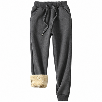 Women's Warm Sherpa Lined Athletic Sweatpants Jogger Fleece Pants