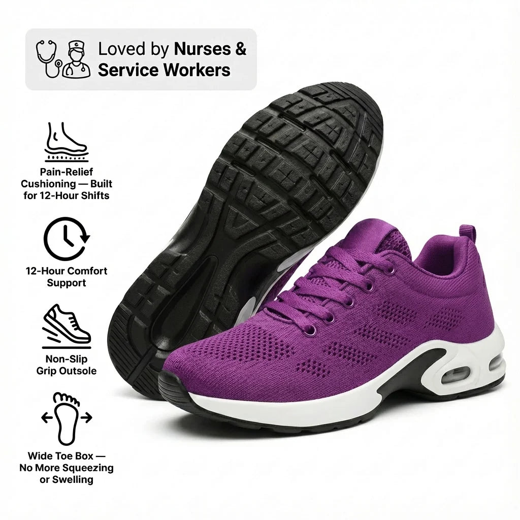 Homeveloa™ Pro — 12-Hour Shift Shoes for All-Day Foot, Knee & Back Pain Relief