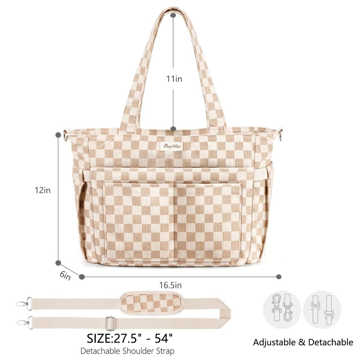 LeodoBag Women's Corduroy Laptop Work Tote
