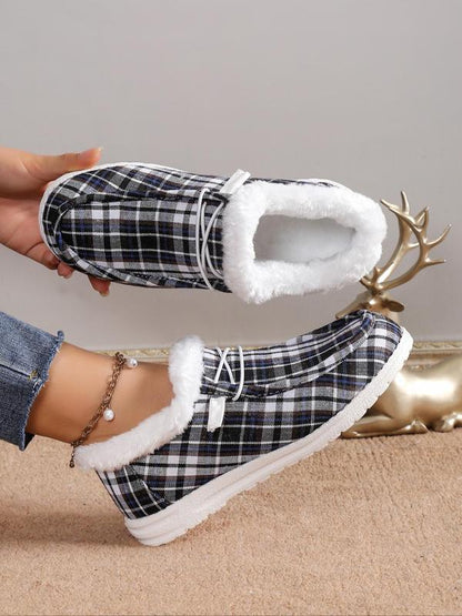 Women’s Fleece-Lined Slip-On Loafers – Warm & Comfortable Casual Shoes