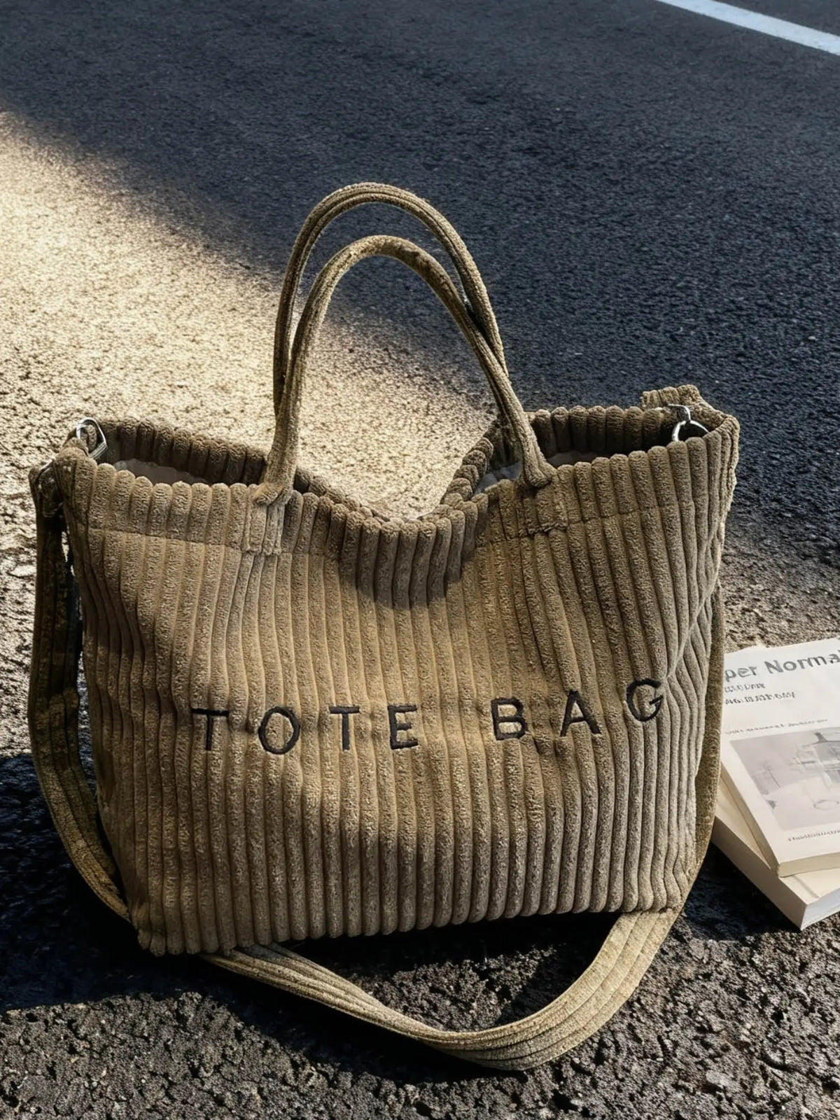 Women's Large-Capacity Leopard Corduroy Tote Bag