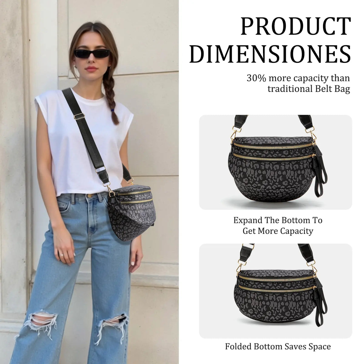MEXS 11L Crossbody Bum Bag for Women