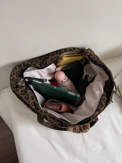 Casual Leopard Print Crossbody Bag