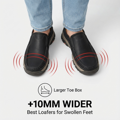 ⏰Promotion 50% OFF - Men's Comfort Orthopedic Leather Slip-On Loafers — Easy On & Arch Support