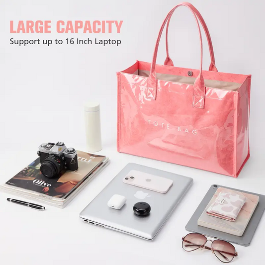 KALIDI Waterproof PVC Tote Bag for Women