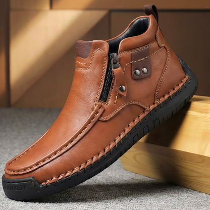 Last Day 55% OFF🔥Men's Handcrafted Vintage Genuine Leather Lightweight Ankle Chukka Boots