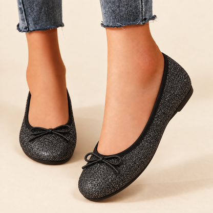 Women’s Glitter Comfort Ballet Flats – Cushioned Support & All-Day Comfort