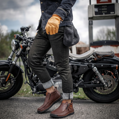 Last Day 55% OFF🔥Men's Handcrafted Vintage Genuine Leather Lightweight Ankle Chukka Boots