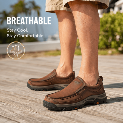 ⏰Promotion 50% OFF - Men's Comfort Orthopedic Leather Slip-On Loafers — Easy On & Arch Support