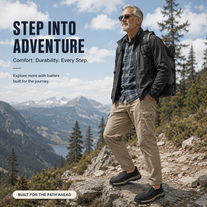 ⏰Promotion 50% OFF - Men's Comfort Orthopedic Leather Slip-On Loafers — Easy On & Arch Support