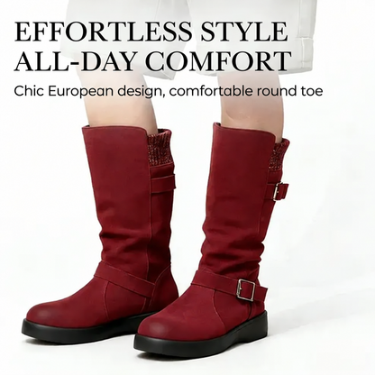 🔥 Last Day: 60% Off! ⏰👢 Women’s Mid-Calf Slouch Boots 🎁