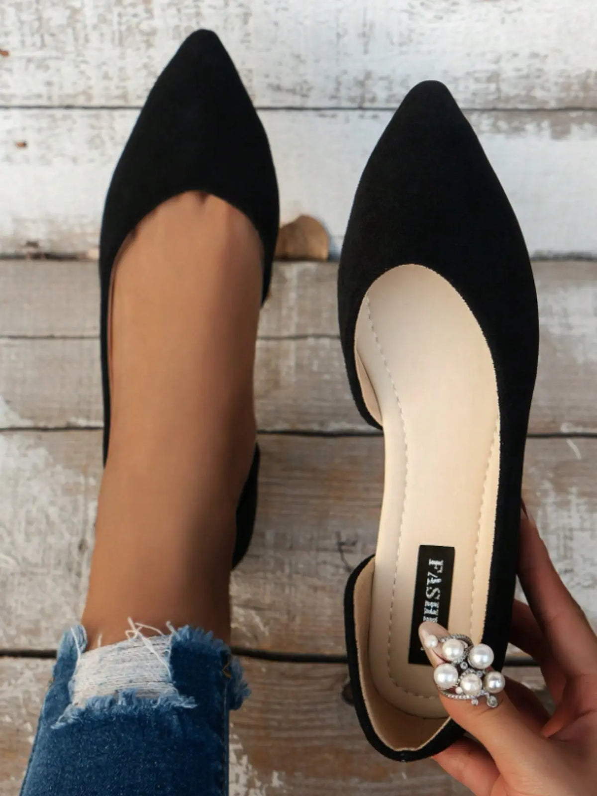 Women's Fashionable Colorblock Print Flat Shoes