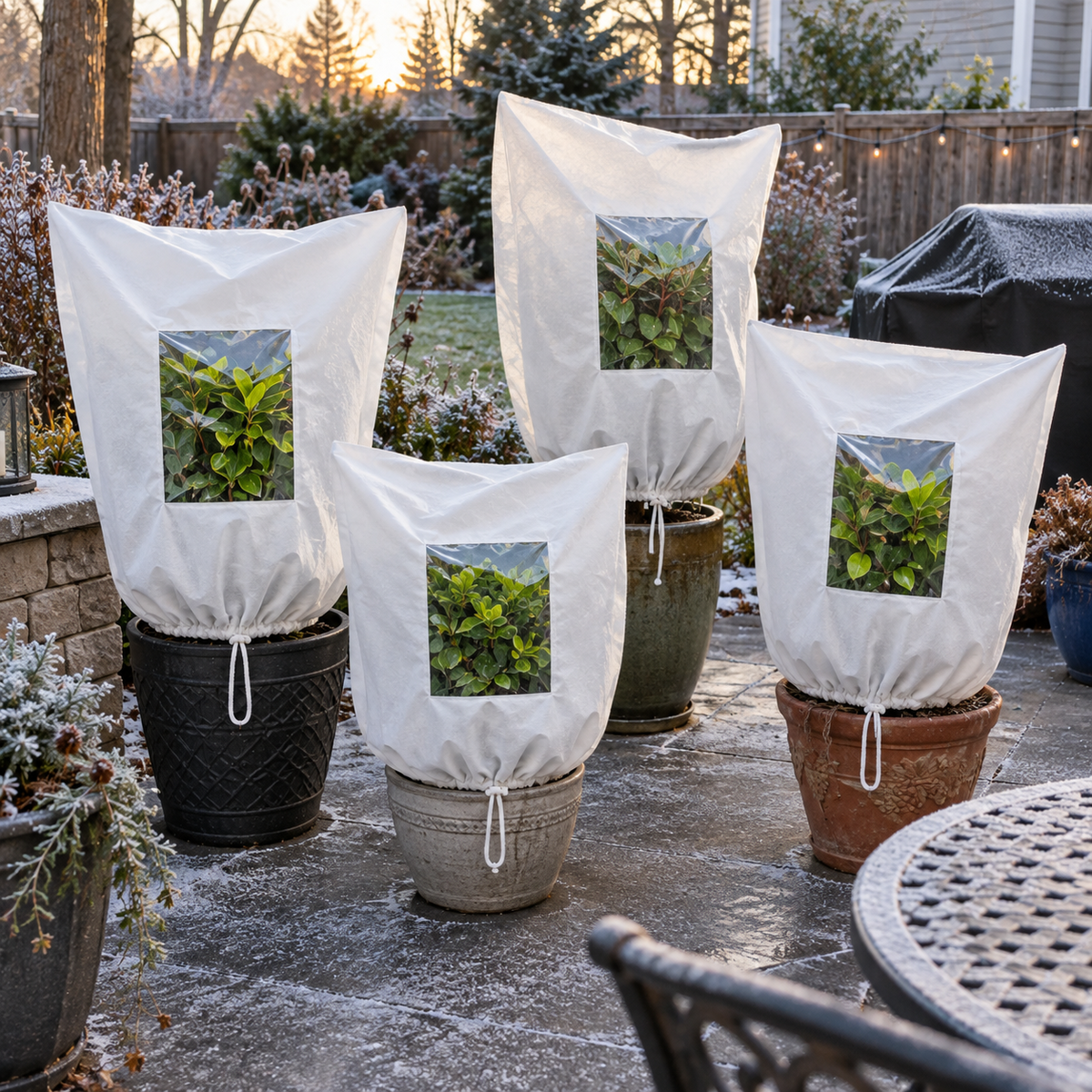 🌱Garden Frost Protection Cover ❄️– Reusable Cover for Pots, Shrubs & Young Trees