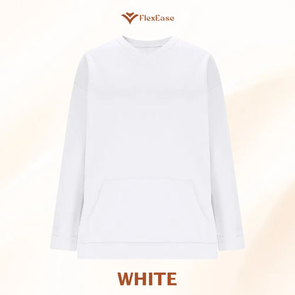 FlexEase - Women’s Stretch Microfleece V-Neck Sweatshirt with Pocket