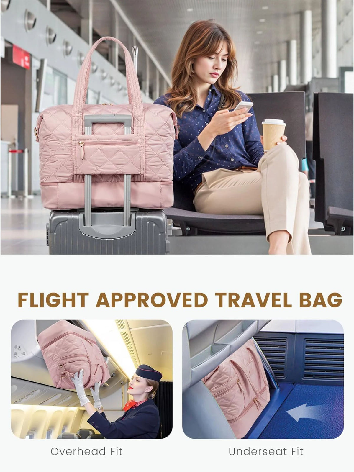 Lightweight Weekender Bag, 40L 56L