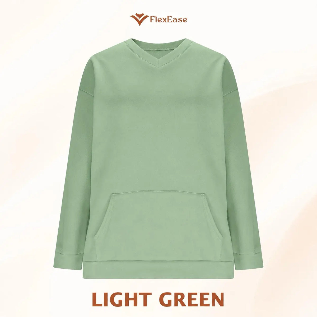 FlexEase - Women’s Stretch Microfleece V-Neck Sweatshirt with Pocket