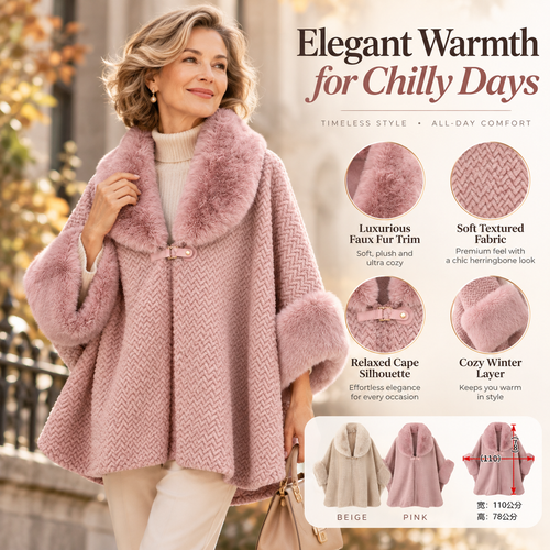 2026 Winter Fur Collar Warm Cardigan Coat – Plus Size