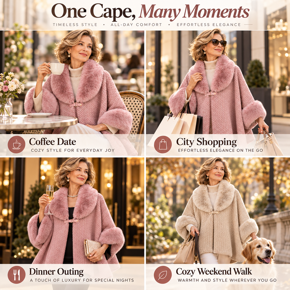 2026 Winter Fur Collar Warm Cardigan Coat – Plus Size