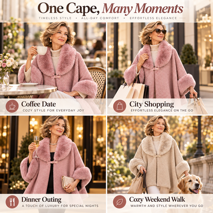 2026 Winter Fur Collar Warm Cardigan Coat – Plus Size