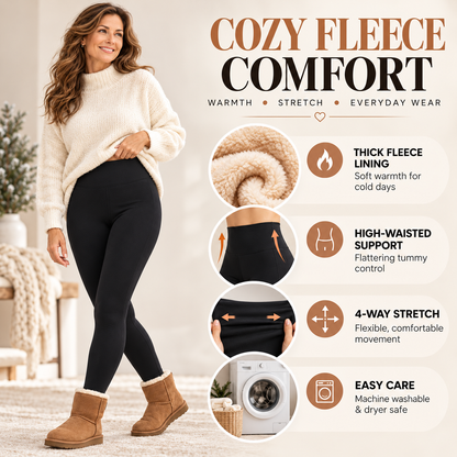 Fleece Lined Leggings Women - Thermal Winter Warm Thick Pants