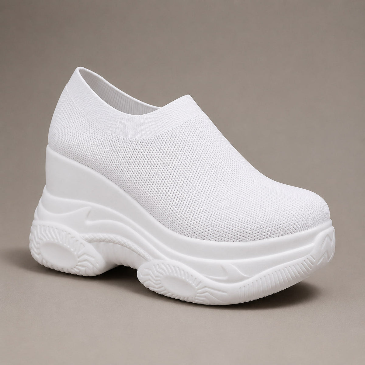 Women's Knit Platform Slip-On Sneakers