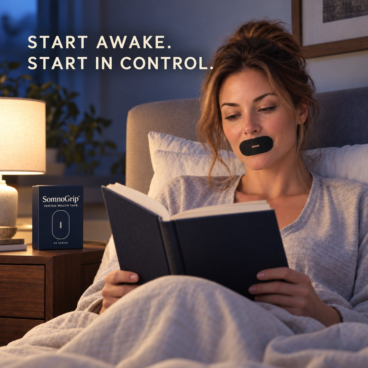 SomnoGrip™ Vented Mouth Tape — The 7-Night Start System