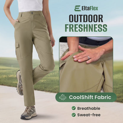 EltaFlex - Women's Lightweight Stretch Everyday Cargo Pants