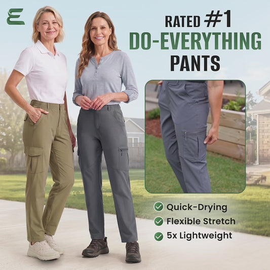 EltaFlex - Women's Lightweight Stretch Everyday Cargo Pants