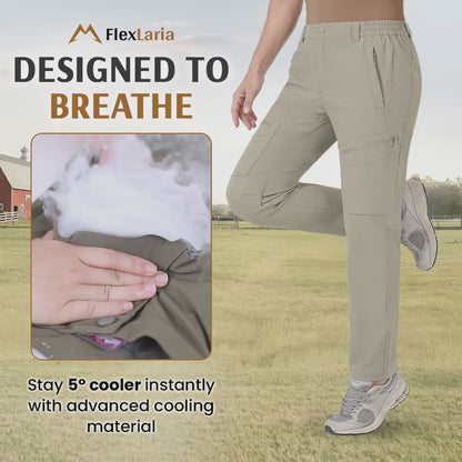 FlexLaria - Women's Stretch Outdoor Utility Cargo Pants