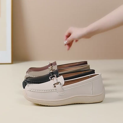🔥60% OFF Today🔥 Women's Orthopedic Leather Slip-On Loafers – All-Day Comfort