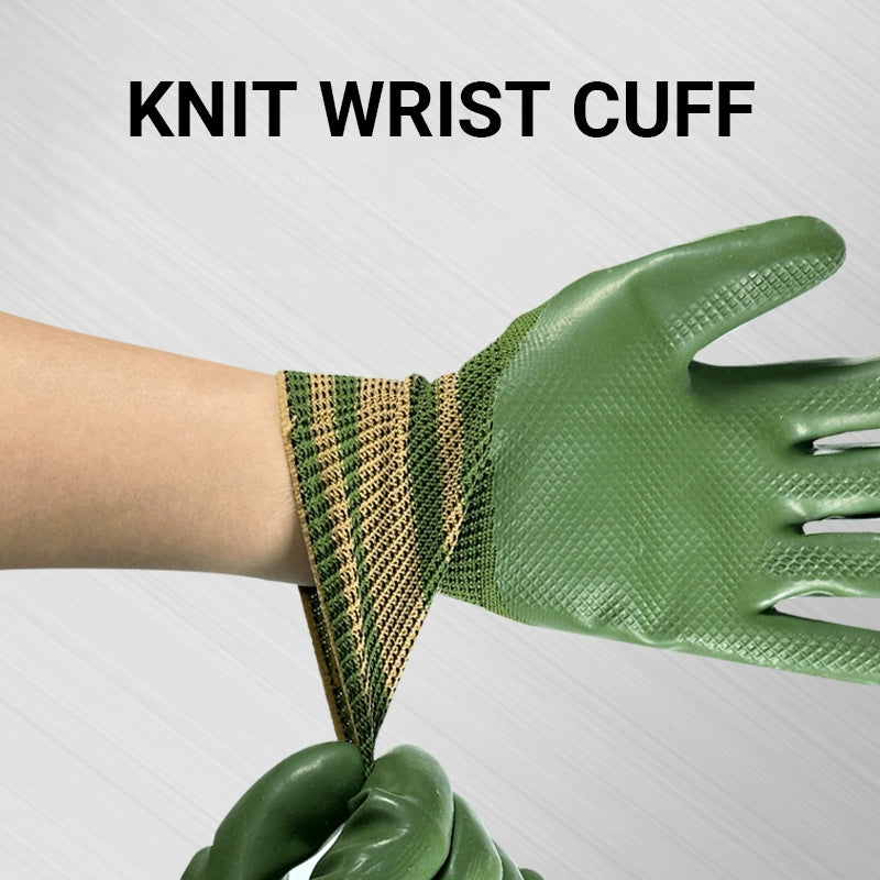 💥 49% OFF🎁 Rubber Coated Work Gloves with Knit Wrist Cuff