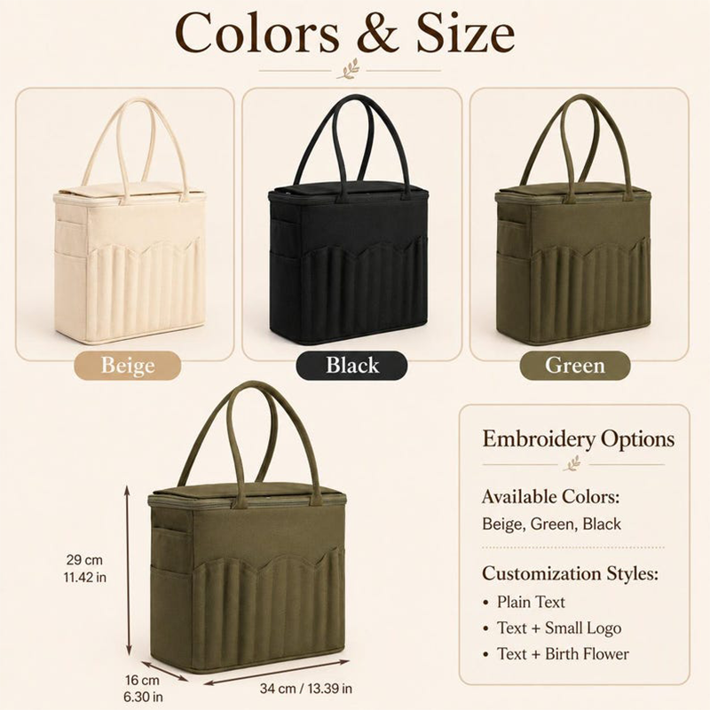 🧶 Autumn Hot Sale 50% OFF NOW! 👝 Canvas Yarn Storage Bag with Needle Pockets‑Portable Knitting Tote Organizer, Large Capacity Crochet Bag for Yarn Balls, Hooks & Accessories