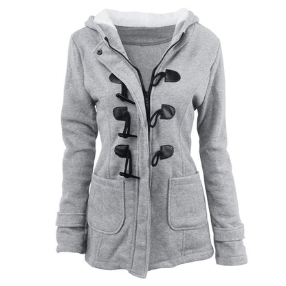 Women’s Thickened Mid-length Hooded Jacket
