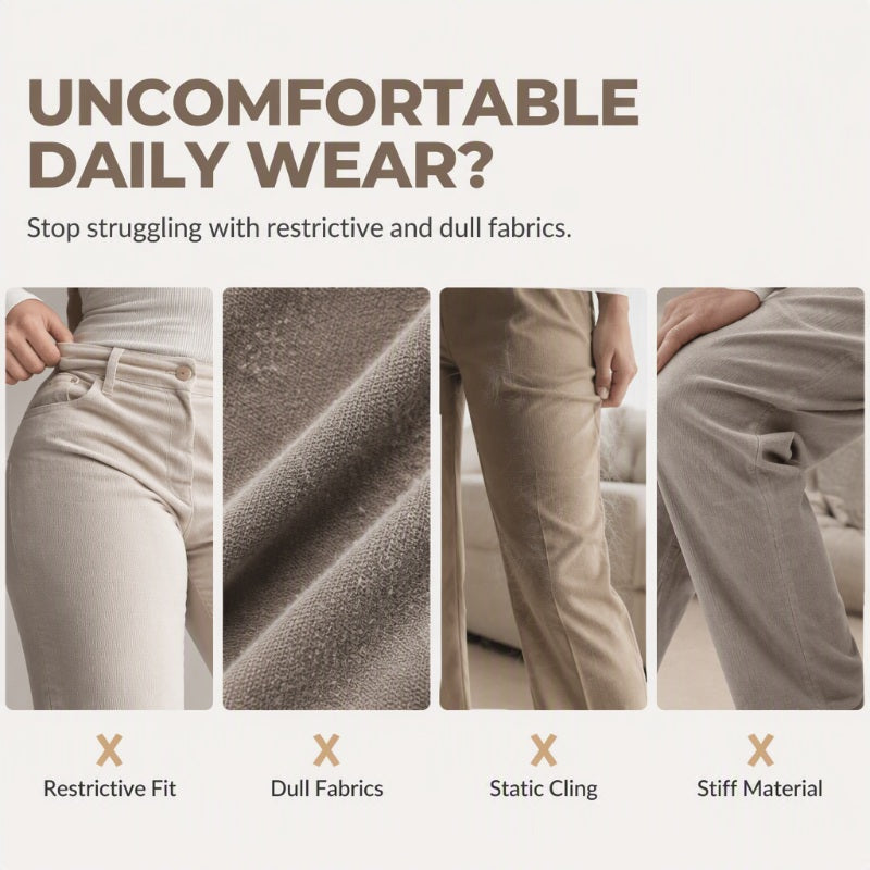 💖2026 Autumn’s Sale 70% OFF✨🍂Women’s Corduroy High- Waisted Wide-Leg Pants