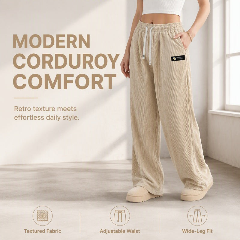 💖2026 Autumn’s Sale 70% OFF✨🍂Women’s Corduroy High- Waisted Wide-Leg Pants
